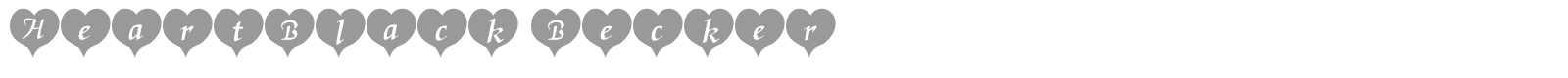 Heart Becker font preview